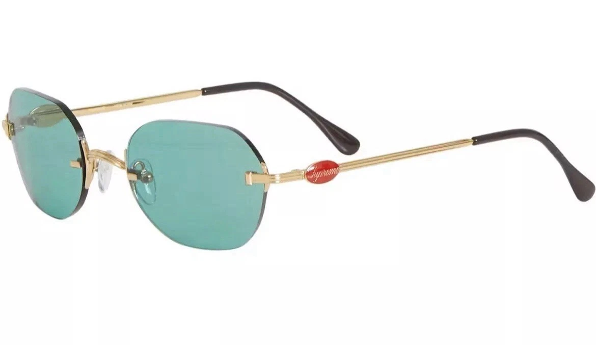 Lunettes de soleil homme Supreme Riverside créateur style vintage verres verts