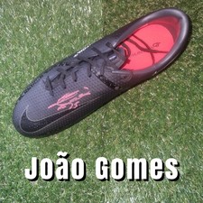João Gomes Signed Football Boot with COA Brazil Aston Villa AVFC Wolves WWFC