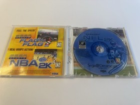 SEGA Dreamcast Lot Of 3 Games Rippin Riders, Wild Metal, NFL2K. Great Condition