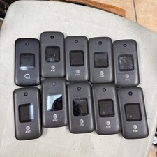 Lot Of 10 AT T Alcatel 4052R 2.8" 4GB Memory Smart Flip Phone - Black Power On