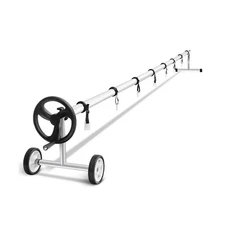 Goplus 22FT Pool Cover Reel Set, Adjustable Aluminum Pool Solar Cover Reel wi...