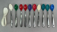 Vtg Gerber & First Years Baby Spoon Lot Soft Tip Feeding Utensils Mixed Colors