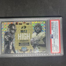 2023 Bowman Best Signs of the Times Travis Hunter, Shedeur Sanders PSA 10🔥