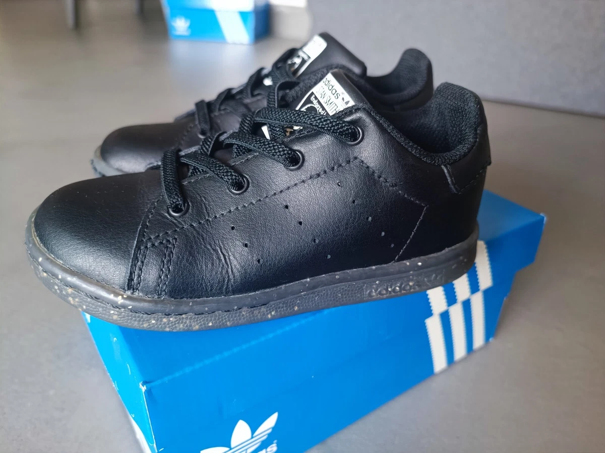 Sneaker Adidas Originals Stan Smith bambini scarpe da ginnastica scarpe nere 26