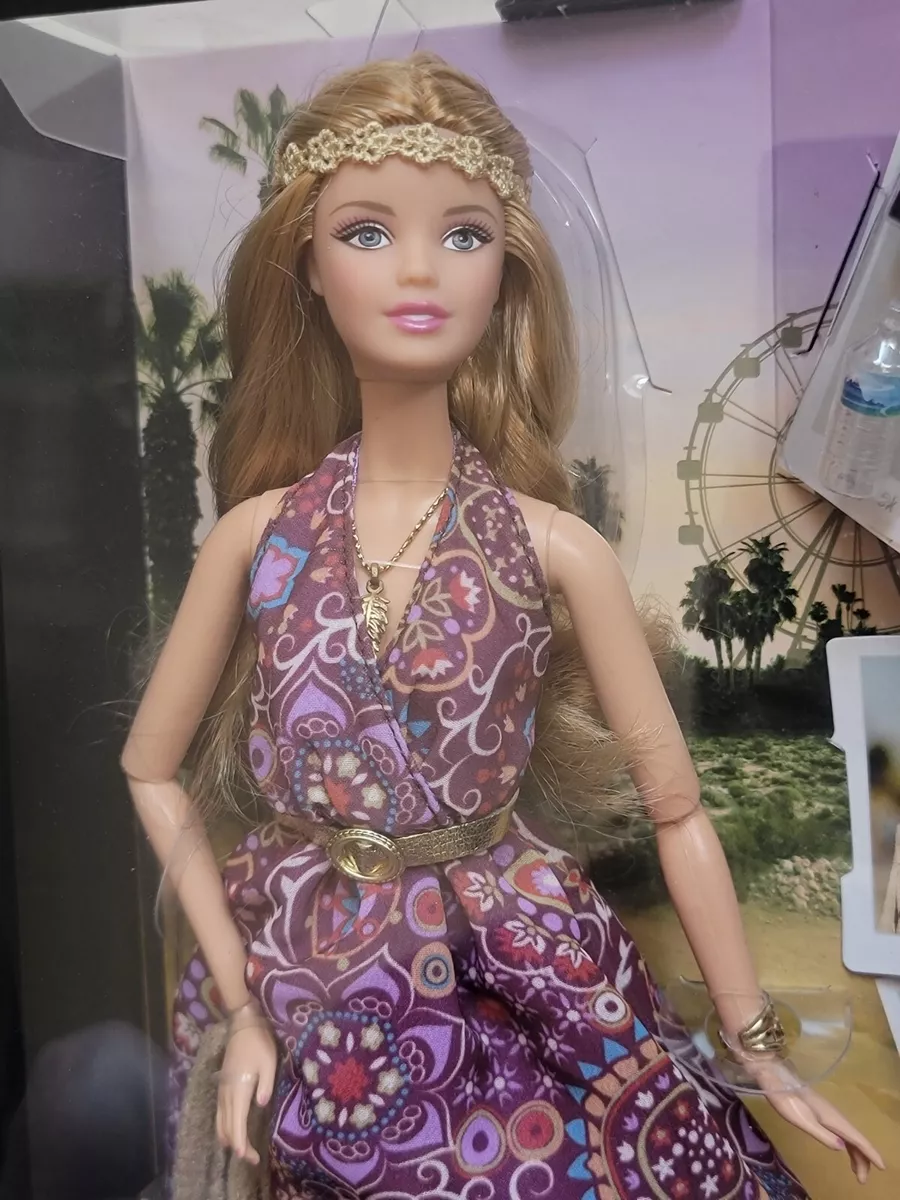 NRFB Barbie Look Music Festival Blonde BOHO Doll DGY12 Black Label