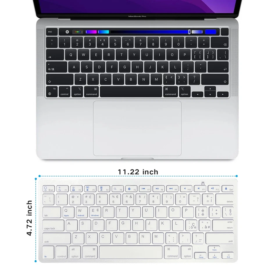 Italian Language Ultra-Thin Wireless Silent Keyboard 78-key Layout for PC&Tablet - Image 2 of 4