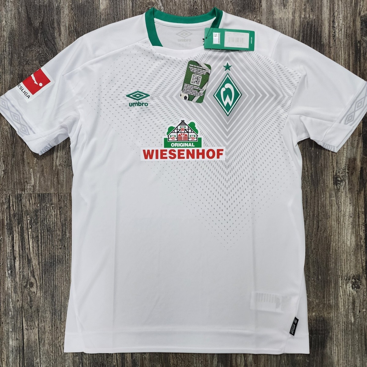 2019 Umbro Werder Bremen Third Soccer Jersey Claudio Pizarro Men L