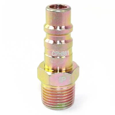 INTERSTATE PNEUMATICS Industrial Steel Coupler Plug 1/2 Inch x 1/2 Inch Male NPT - CPH881