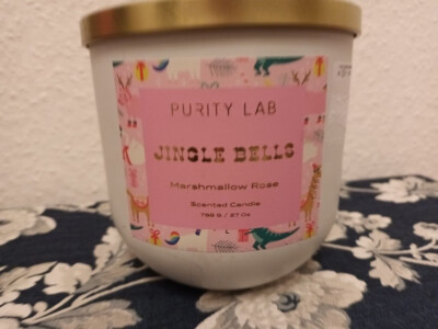 Purity Lab Jingle Bells Duftkerze Aromatherapy Marshmallow Rose 765g NEU