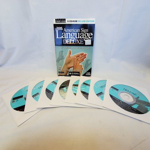 American Sign Language Deluxe Edition Instant Immersion WIN/MAC 8-CD ROM - Picture 2 of 5