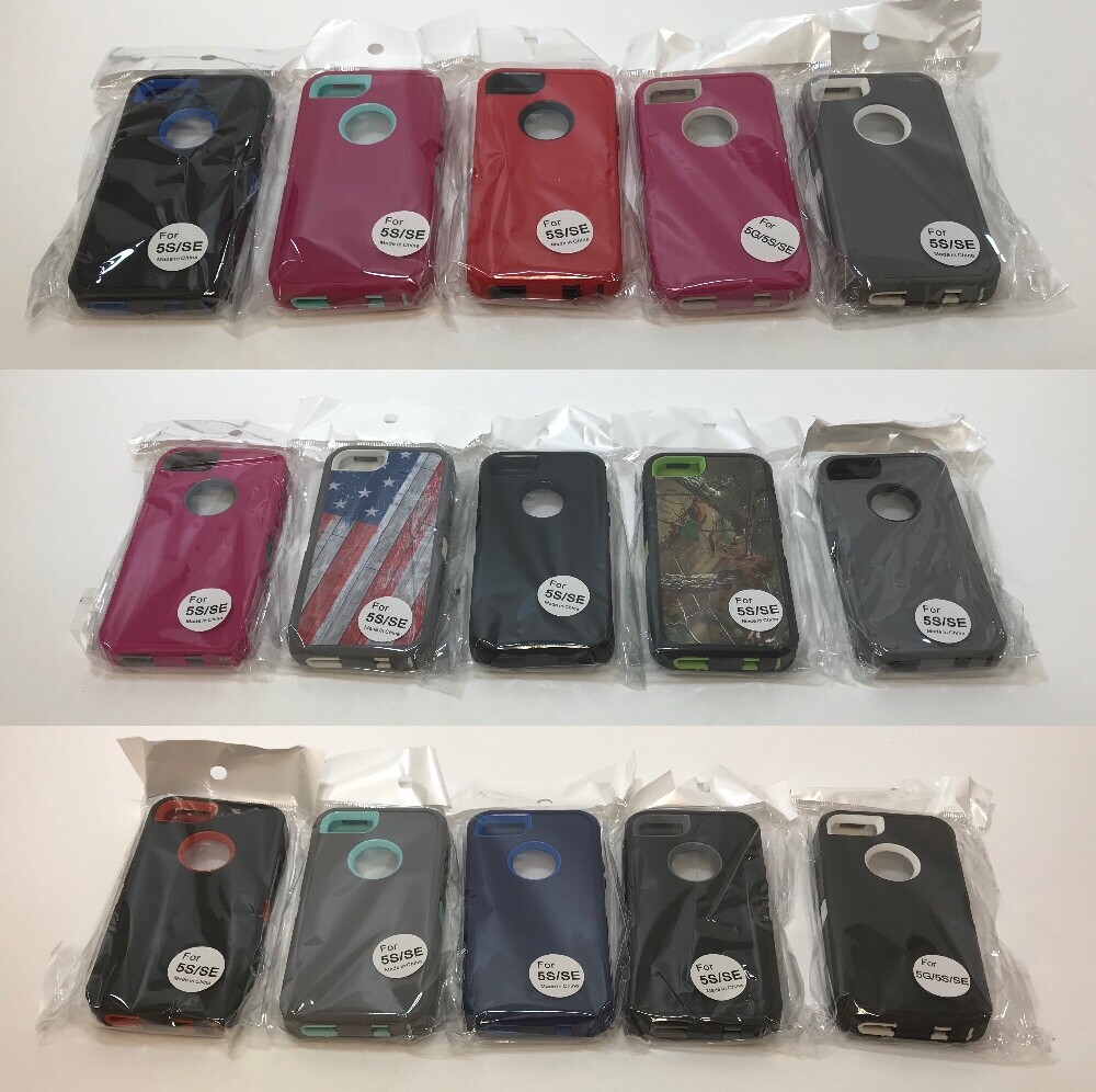 For Apple iPhone 5 5S SE Shockproof Hard Case Cover with(Fits Belt Clip)
