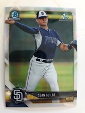 Sean Guilbe 2018 Bowman Chrome Draft 1st Bowman REFRACTOR RC BDC-144 Padres