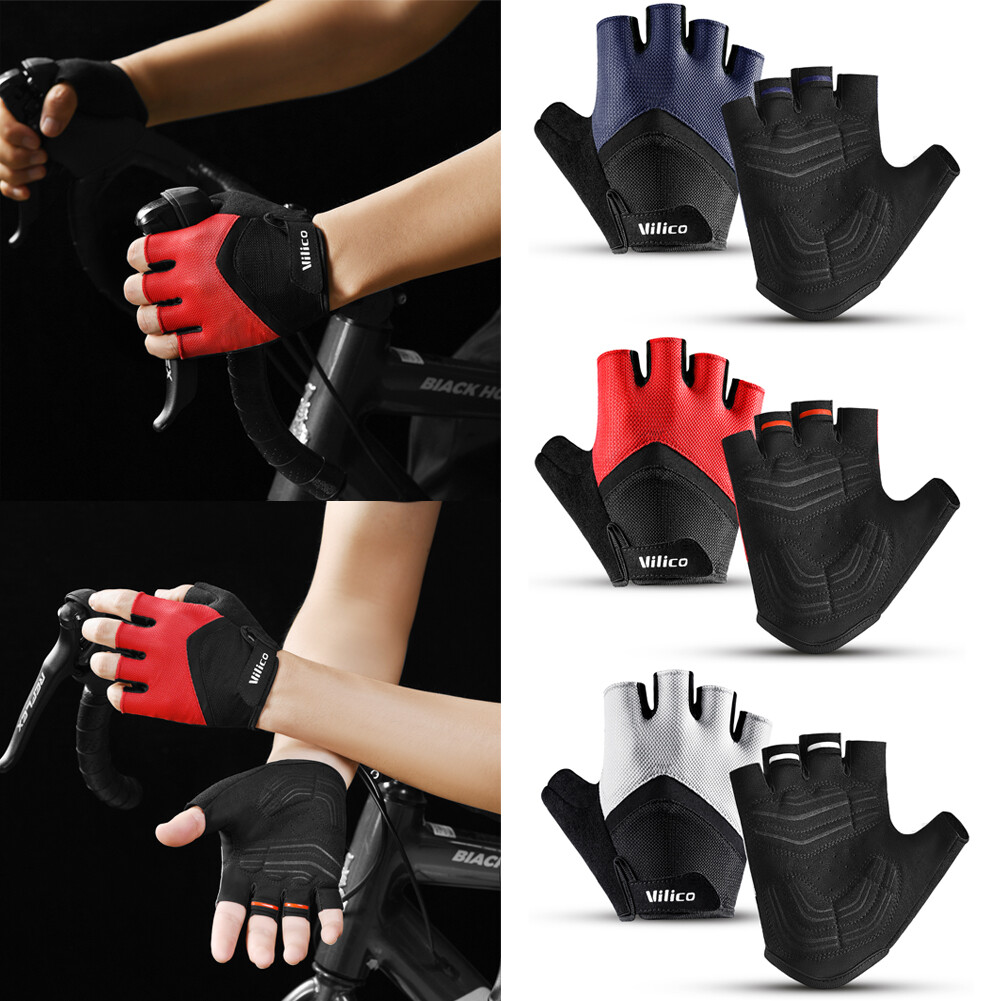 Bicycle Half Finger Cycling Gloves Motorcycle MTB Road Bike Gloves