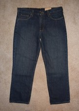 New Mens Carhartt Holter Jeans 36 X 30 Relaxed Fit Straight Leg Denim