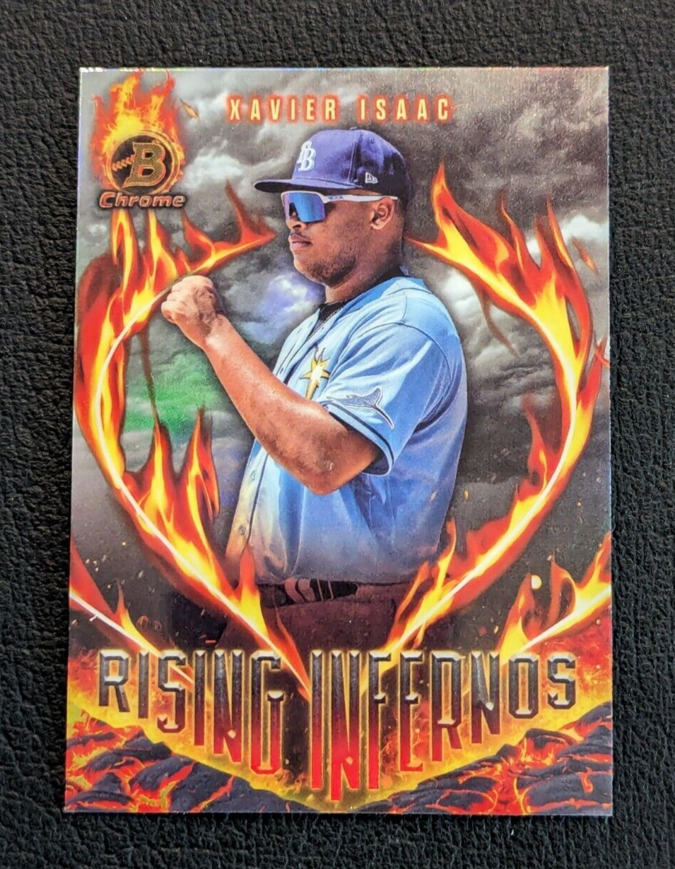 2024 Bowman Xavier Isaac Rising Inferno Chrome Insert #RI-16 Tampa Bay Rays