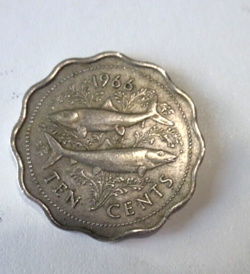 ☆ アンティークコイン BAHAMA ISLAND 1966 銀貨 ☆