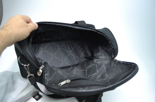 Pierre Cardin Carry On Overnight Bag Black Shoulder Strap ID Slot - Picture 12 of 13
