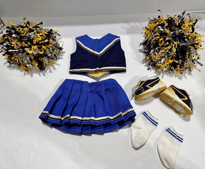Authentic American Girl Doll Clothes BLUE YELLOW CHEER OUTFIT