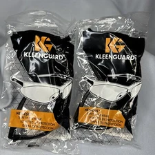 2 Pack Kleenguard 25679 Safety Glasses, Wrap Clear Polycarbonate Anti-Fog Black