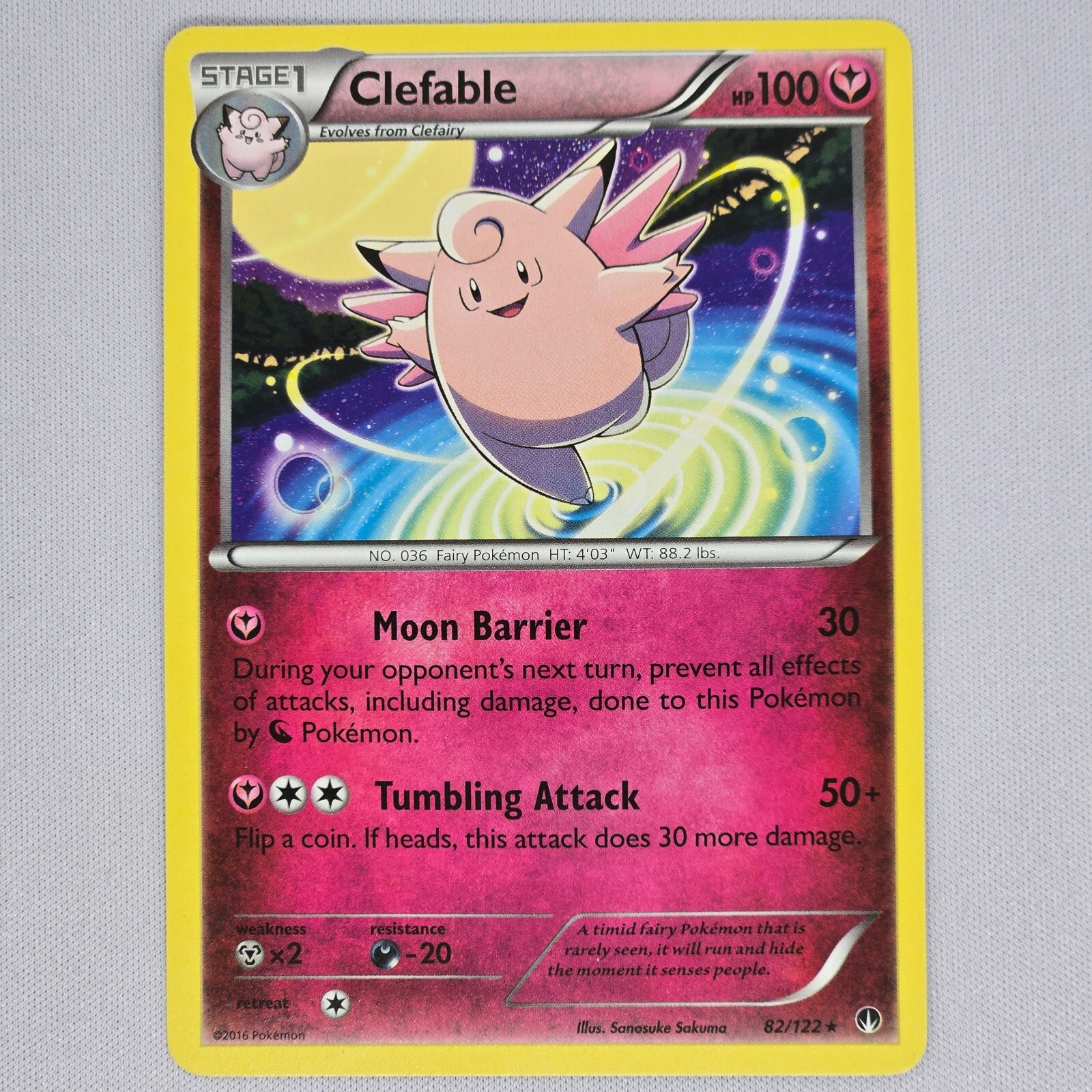 Clefable 82/122 Breakpoint Regular Rare Pokemon Card TCG English LP
