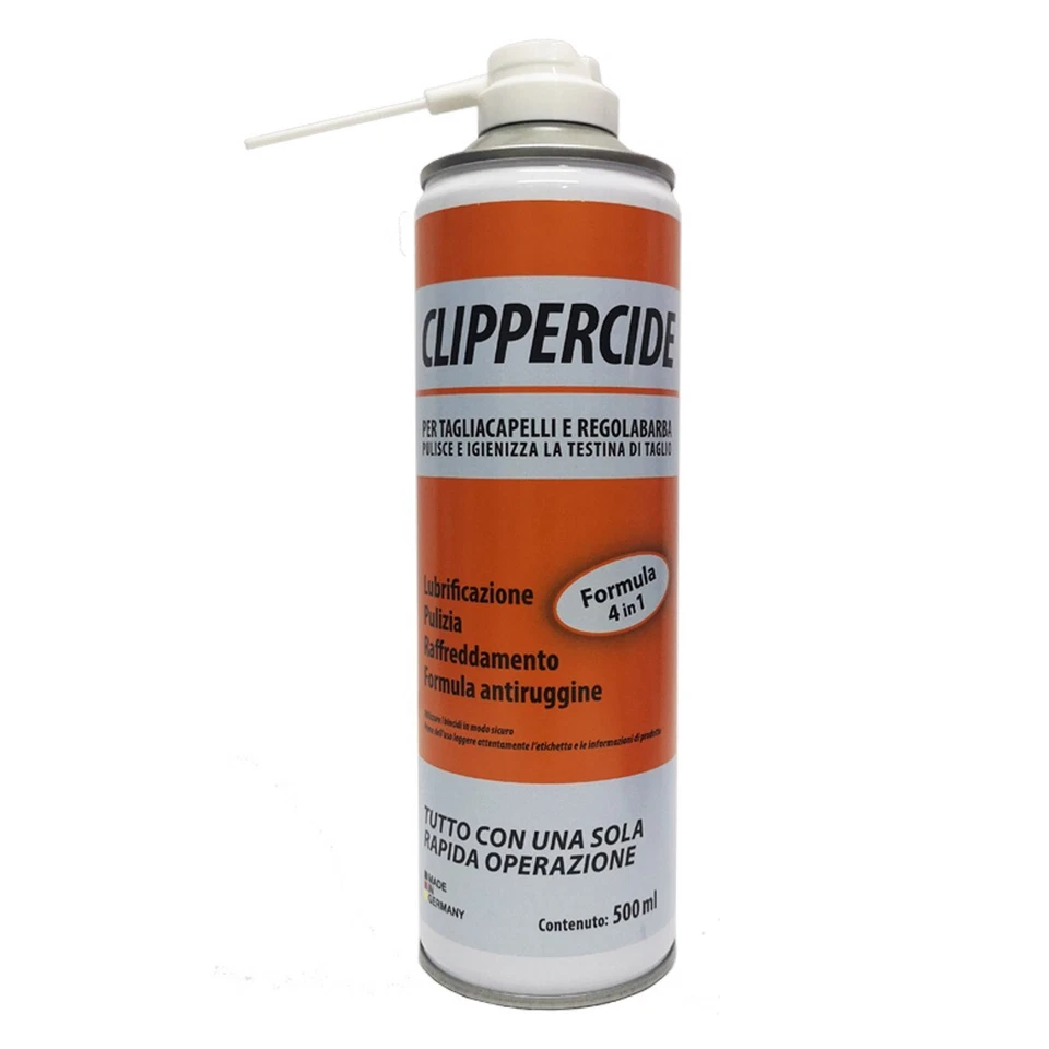 3pz Lubrificante igienizzante Clippercide Spray tagliacapelli/regolabarba 500ml - Immagine 2 di 4