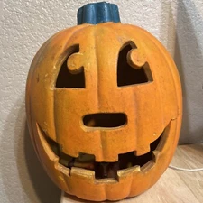 Vintage Lighted Lrg 15” Pumpkin Plastic Jack OLantern The Paper Magic Group 1998