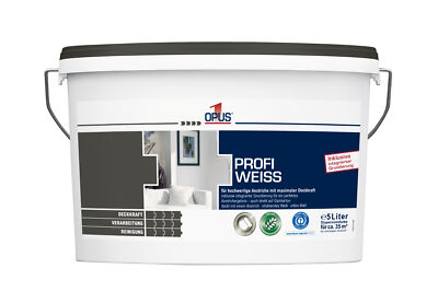 Opus1 profi weiss 5l deckend Farbe Wandfarbe 1 Innen weiß matt