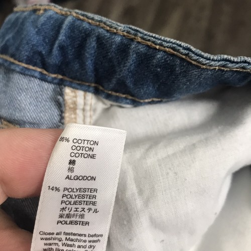 Gap Kids Shorts Girls 14R Cuffed Light Wash Indigo Denim Raw Hem Jean Adjustable - Picture 6 of 6