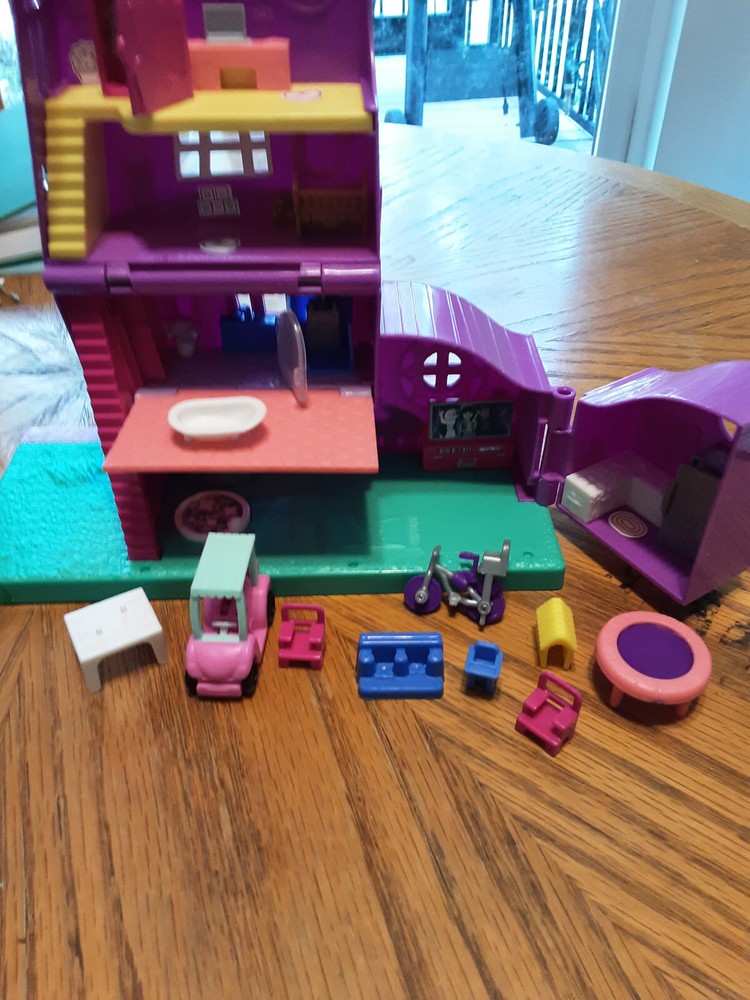 2018 Polly Pocket Pollyville Purple Foldout House Playset