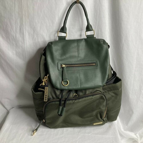 Skip Hop Olive Green Nylon \u0026 Faux 