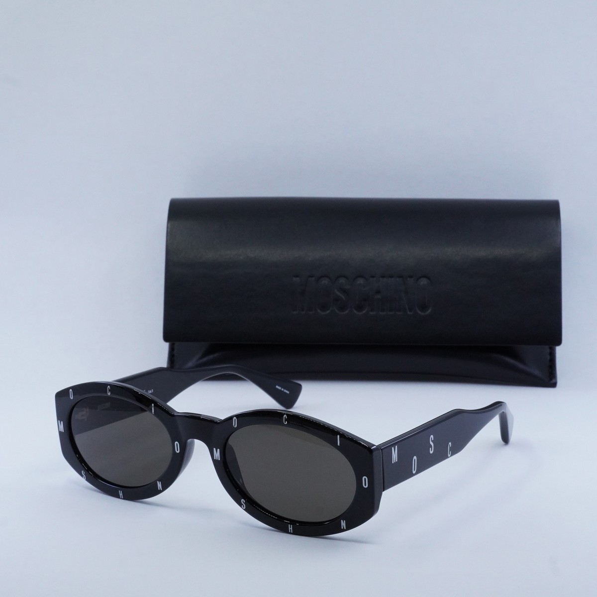 MOSCHINO MOS141/S 0807 IR Black/Grey 55-22-140 Sunglasses New