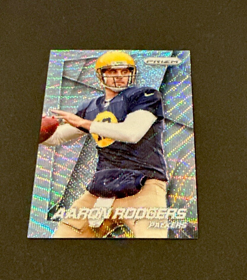 2014 PANINI PRIZM AARON RODGERS LIGHT BLUE WAVE REFRACTOR SP #’d 87/99!🧀