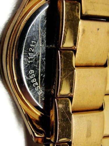 Reloj cronógrafo analógico cuarzo Fossil ES2859 111211 5 ATM WR tono dorado nuevo bate - Imagen 10 de 12