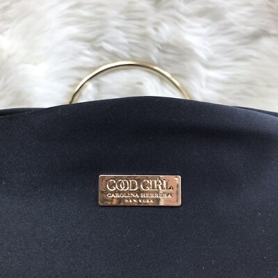Carolina Herrera Backpack Good Girl Black Satin Gold  display picture 2