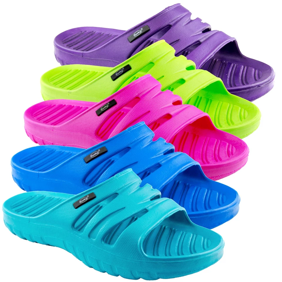 Fashy Seafield Badepantolette, Kinder-Badeschuh, Badesandale, Wasserschuh, NEU