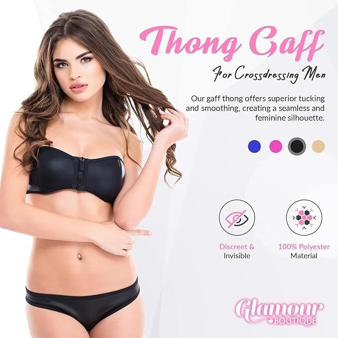 Crossdresser Thong Gaff Panties Men's Hiding Gaff Underwear & Lingerie for Women - Image 4 of 4