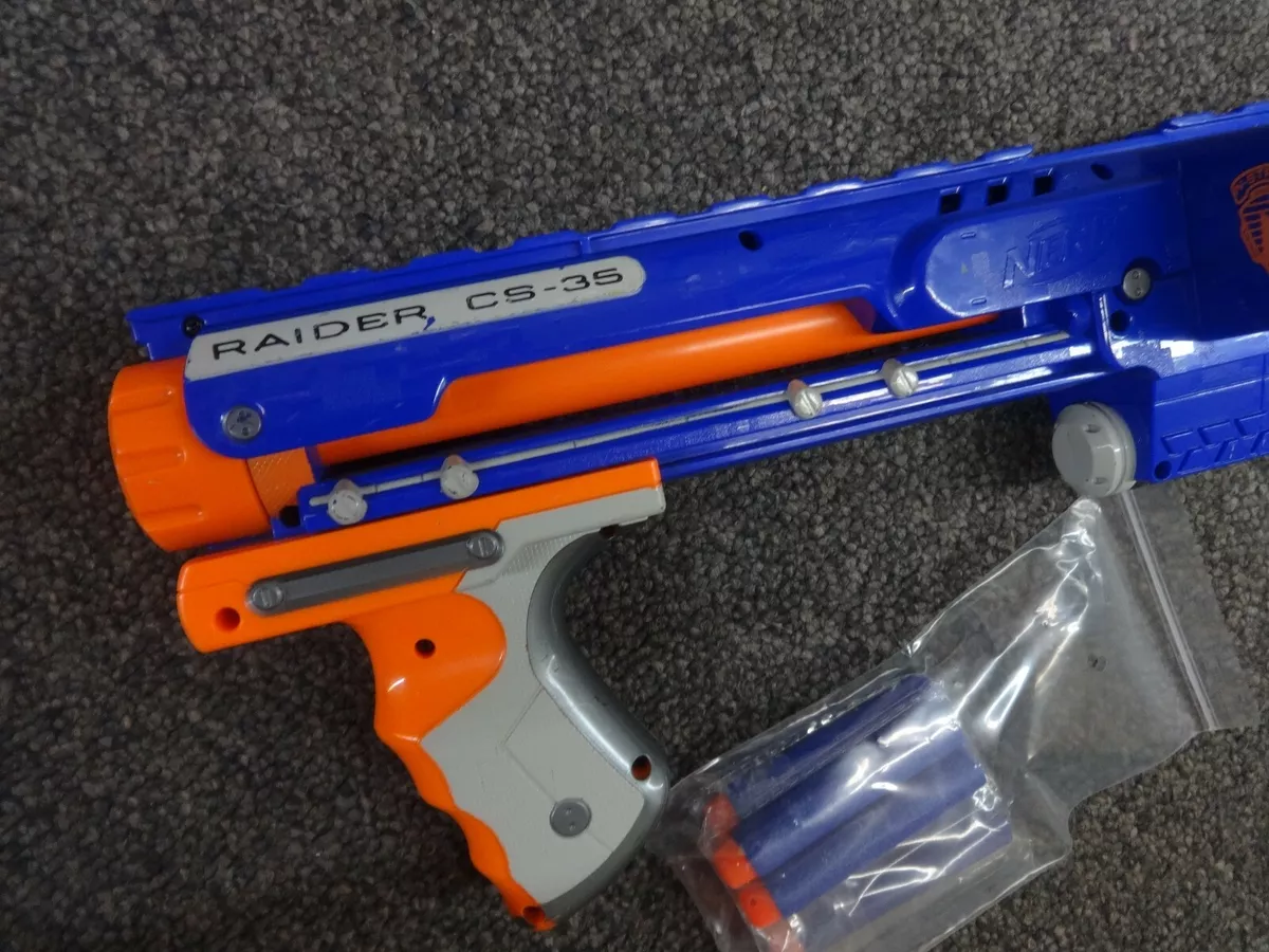  NERF N-Strike Raider Rapid Fire CS-35 Dart Blaster - Blue :  Toys & Games