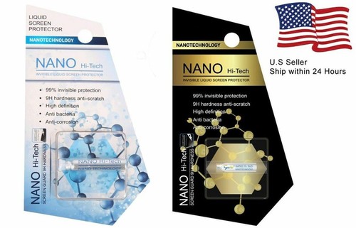 2x NANO Liquid Glass Screen Protector Samsung iPhone Universal Invisible Wipe-On - Picture 8 of 8