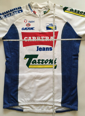 Chemise Cycliste Vintage Nalini Maillot Carrera Jeans 1993 Manches