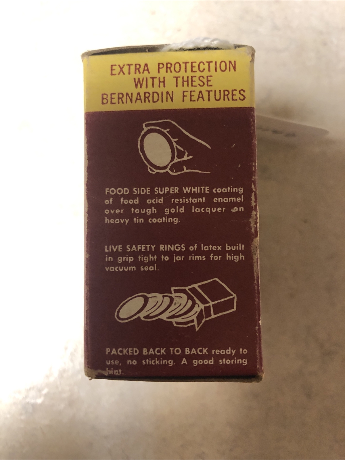 Vintage Bernardin 63 Narrow Snap Lid Canning Lids Mason Jar NOS Boxes