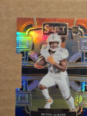 De'Von Achane 2023 Panini Select Concourse RC #63 Red/Blue Die-Cut