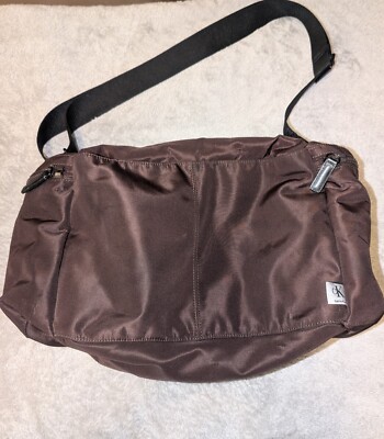 Calvin Klein Diaper Bag Brown Vinyl 