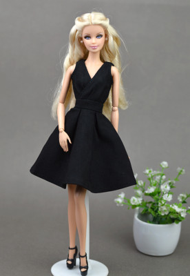 Black Little Dress Doll Dresses Classical Evening Dress Clothes for 11.5'' Doll