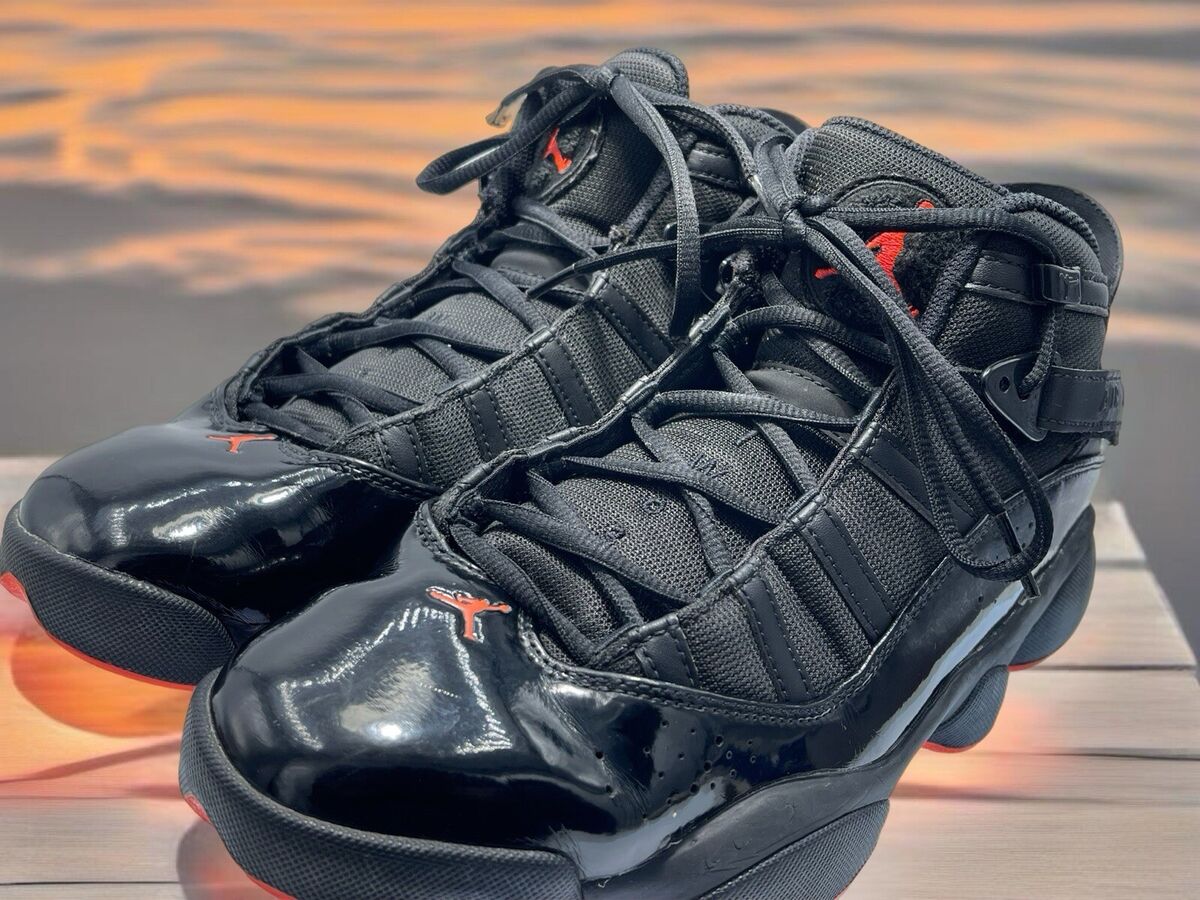 Nike Air Jordan 6 Rings Men's Size 9.5 Sneakers Shoes Black Nike Air Jordan 6 Rings Men's Size 9.5 Sneakers Shoes Black