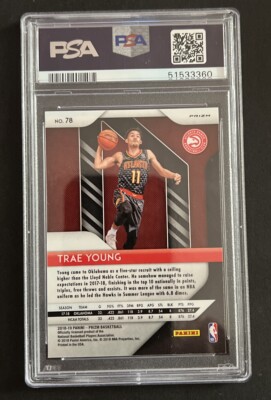 2018 Panini Prizm Trae Young Rookie Silver Prizm #78 PSA Mint 9 | eBay