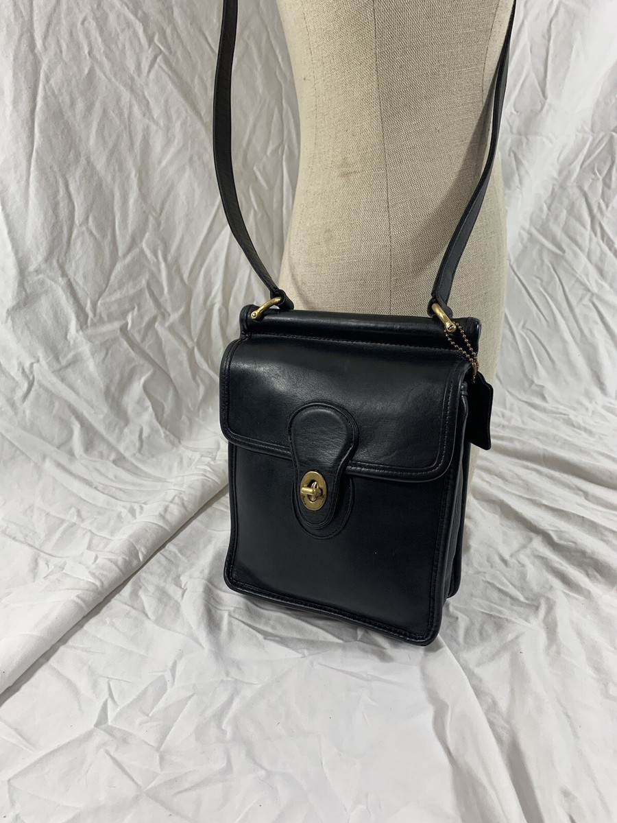 ◎vintage◎COACH Mini Body Bag BLACK COACH Vintage Emmie Black Leather Mini Crossbody Bag RARE - Etsy