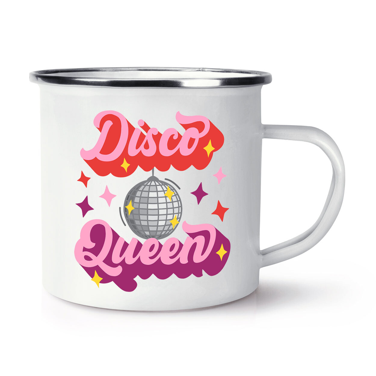 Disco Queen Enamel Mug Cup Dancer Ballet Disco Ball Gay LGBTQ Pride Lesbian