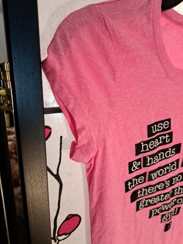 Girl Power And Glittery Smiley Face Justice Girls Size 12 Two Shirt Lot - Picture 7 of 17