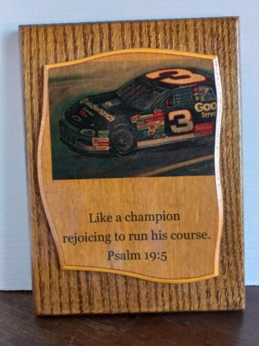 DALE EARNHARDT 12"X9"X1" WOOD WALL HANGING PLAQUE - Picture 1 of 12