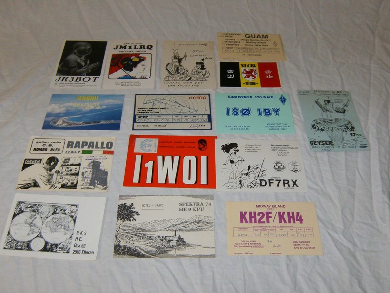 CB Ham Radio QSL Post Cards fom the 1970's and 1980's, Lot of 15